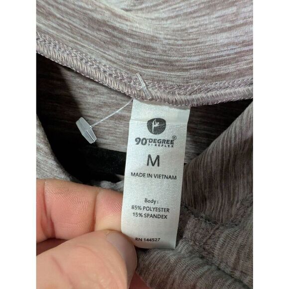 NWT 90 degree by Reflex Mocha Cropped Lightweight Hoodie XL - Picture 4 of 5